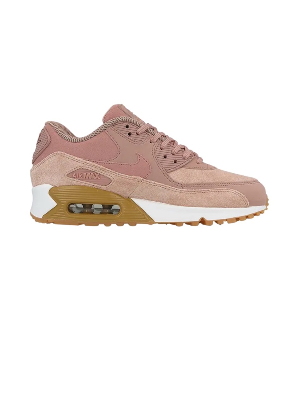 Nike Women’s Air Max 90 Sneaker in Dusty Rose and Gum